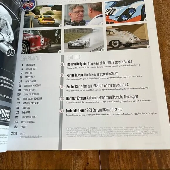 Porsche Club of America Panorama Magazine Issue 695 February 2015 - Picture 3 of 7